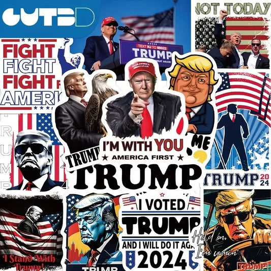 50 Pack Patriot Mix Trump Stickers