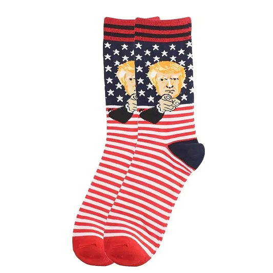 Stars & Stripes Unisex Novelty Trump Socks – Patriotic & Stylish Footwear